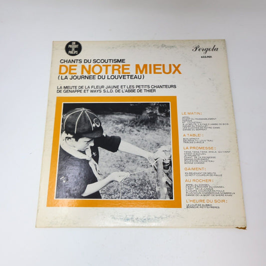 De Notre Mieux La Journée du Louveteau Chants du Scoutisme Disque LP 1967 Scouts