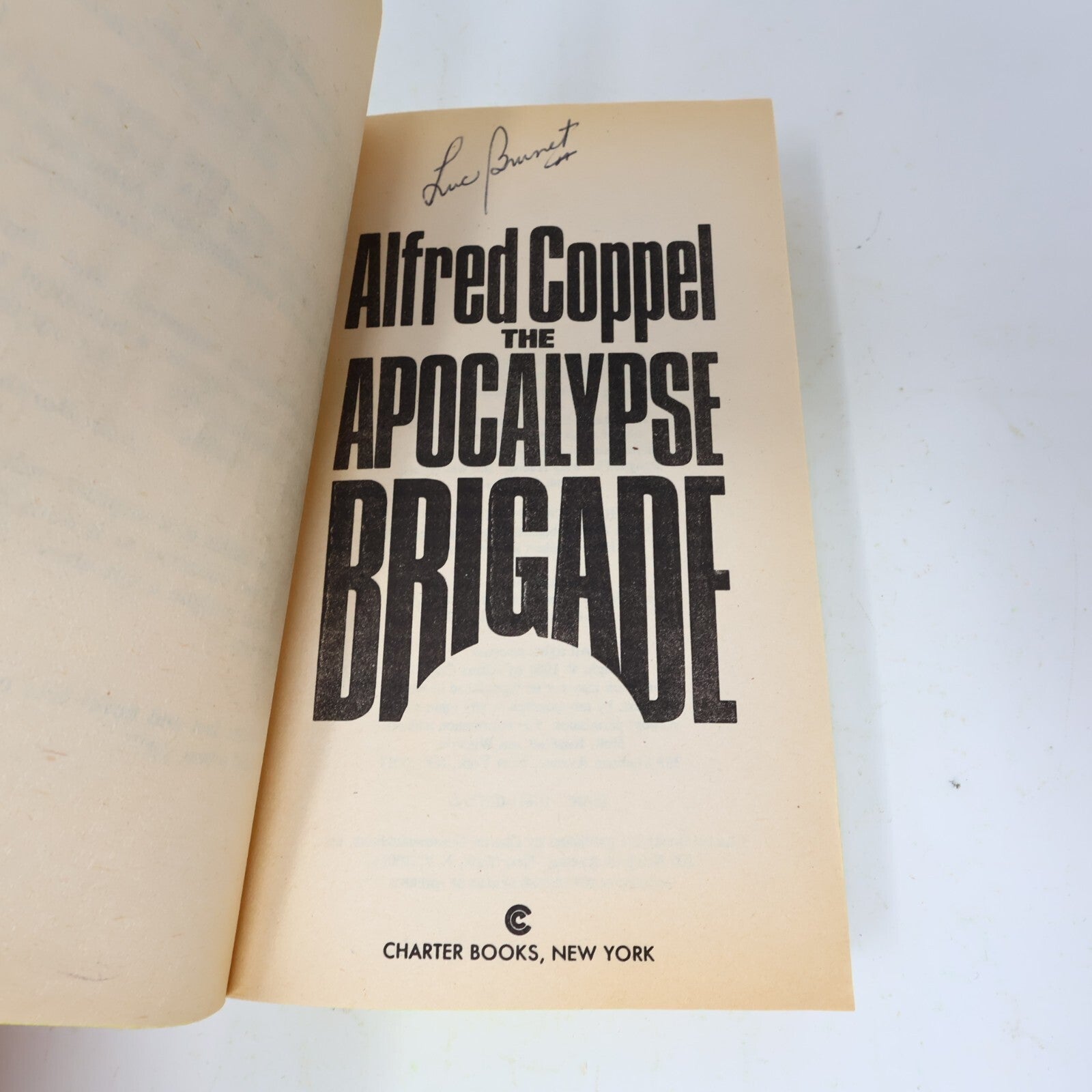 1983 The Apocalypse Brigade Alfred Copel Charter Thriller Paperback Book 80s PB