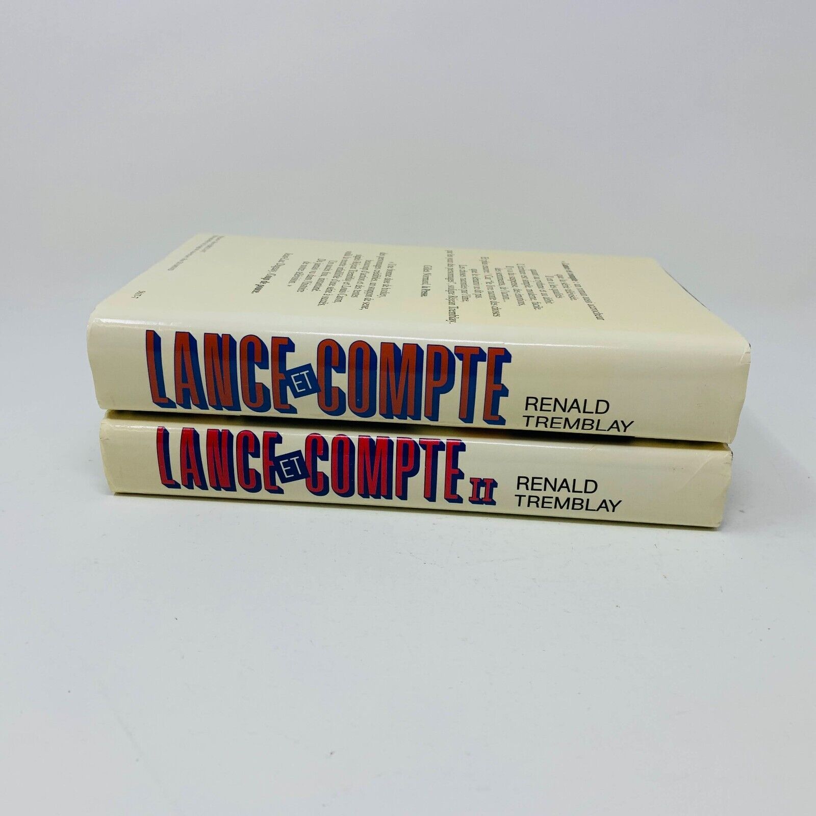 Lance et Compte 1-2 Renald/Réjean Tremblay Lot de 2 Livres Hockey Pierre Lambert