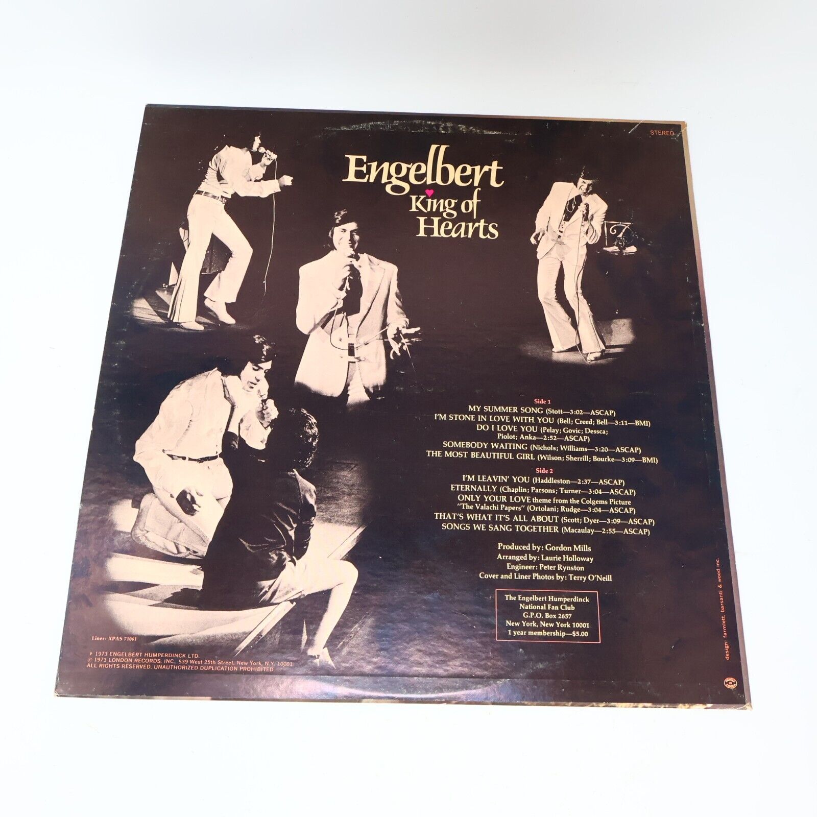 Engelbert Humperdinck King Of Hearts LP Record Vinyl Parrot XPAS 71061 Canada