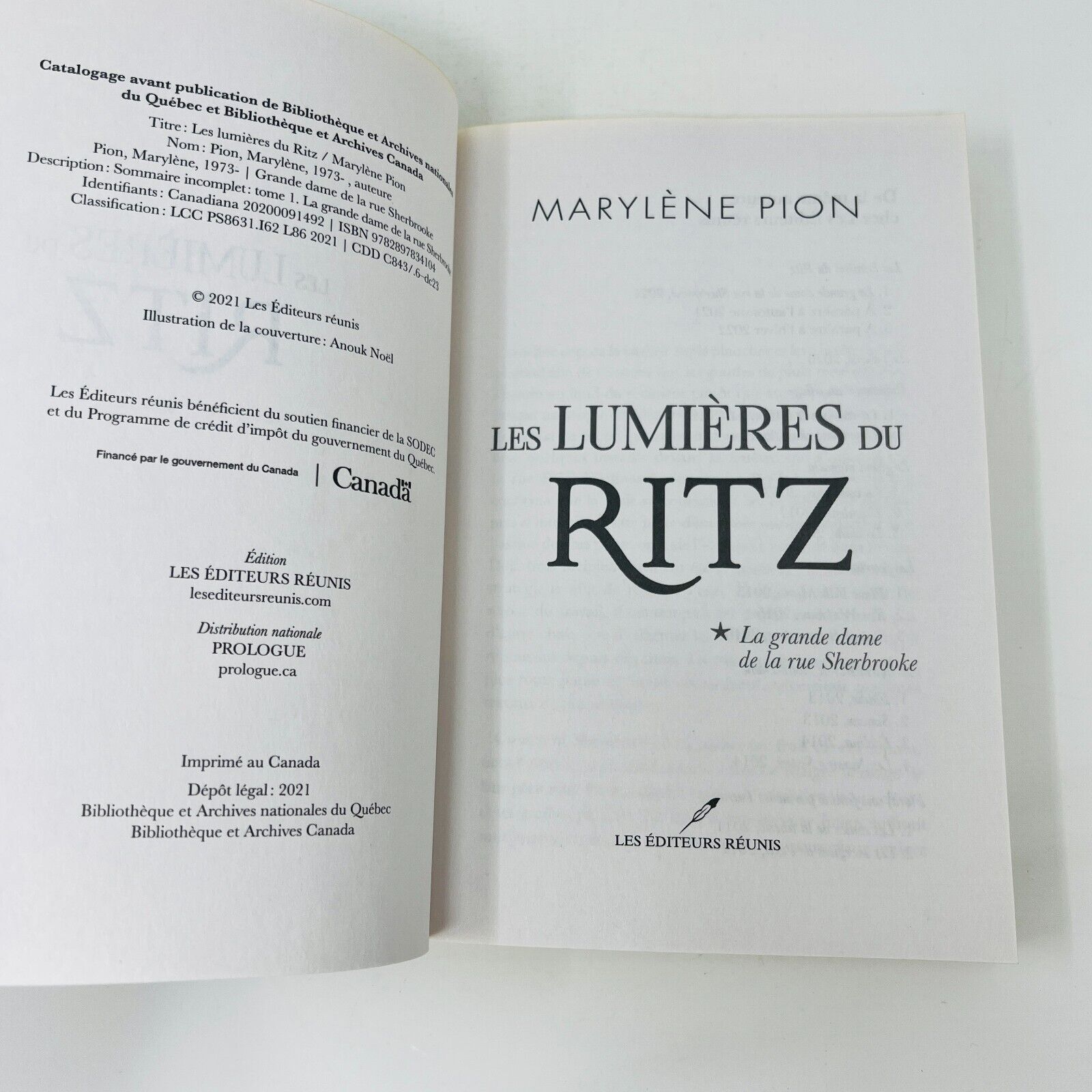 3x Les Lumières du Ritz de Marylène Pion Lot Série Complète Dame Rue Sherbrooke