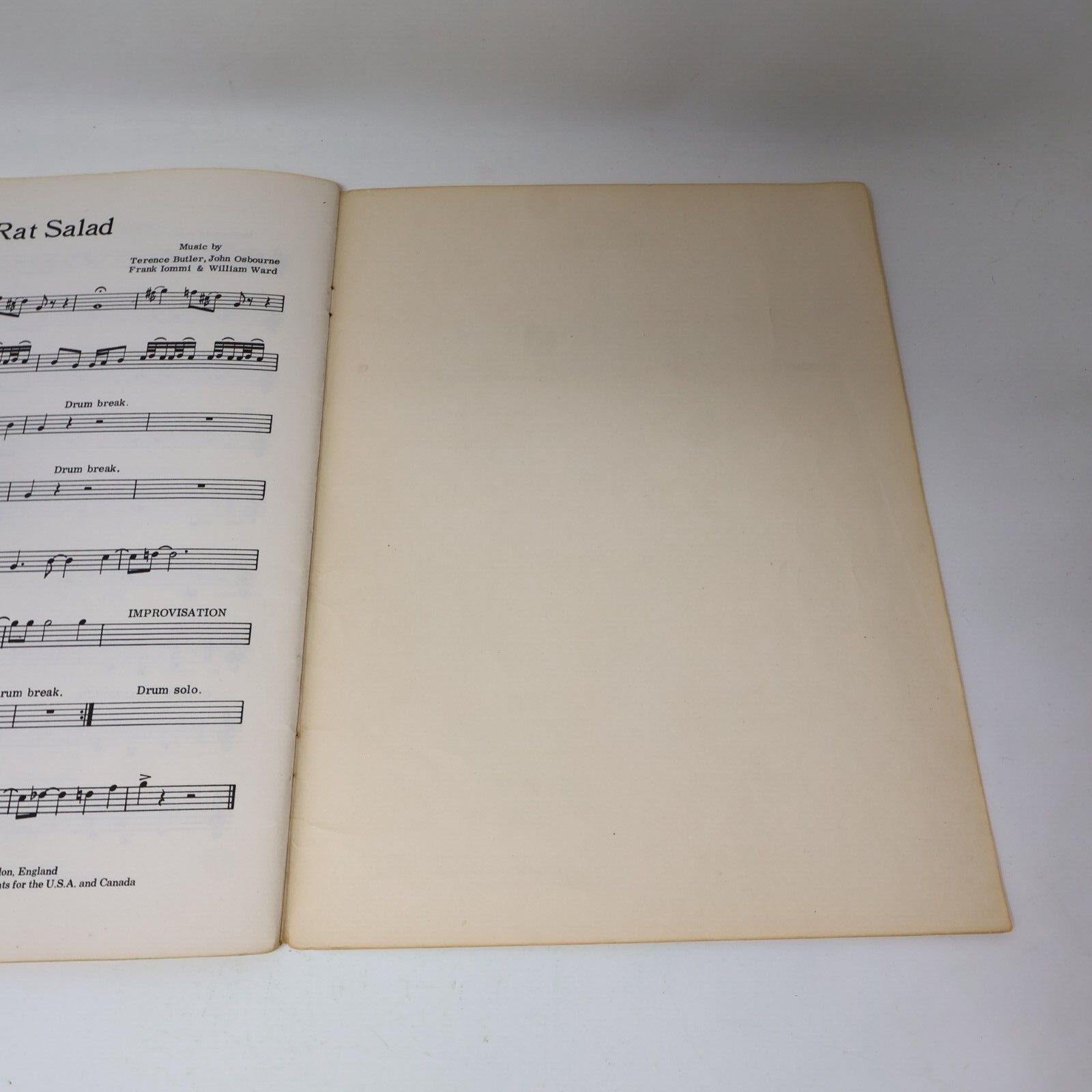 1971 Black Sabbath Songbook Guitar Master of Reality Ozzy Osborne Essex Music PB