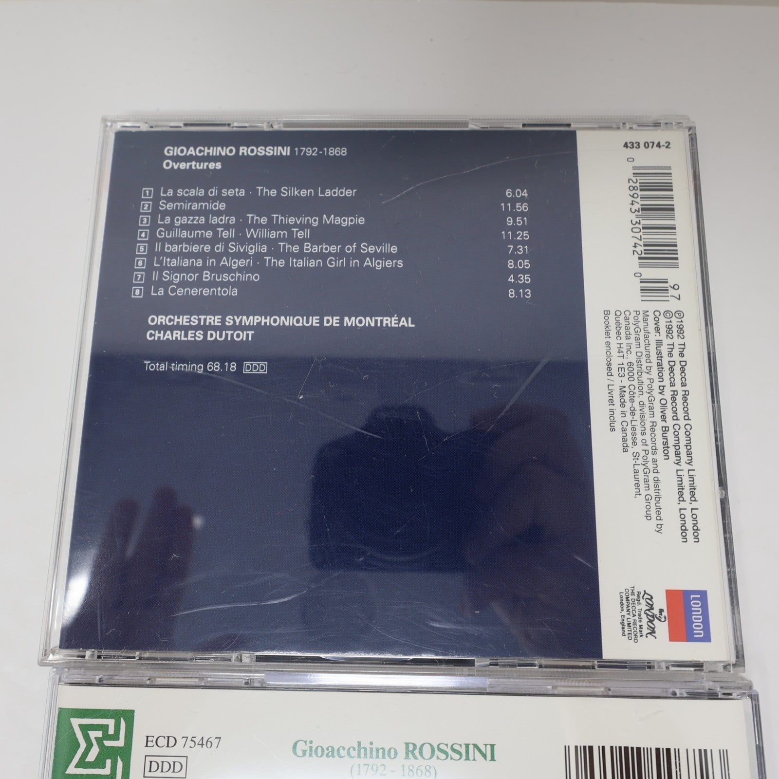 Rossini 2 CD Lot 8 Overtures/6 Sonate a Quattro Charles Dutoit/Claudio Scimone