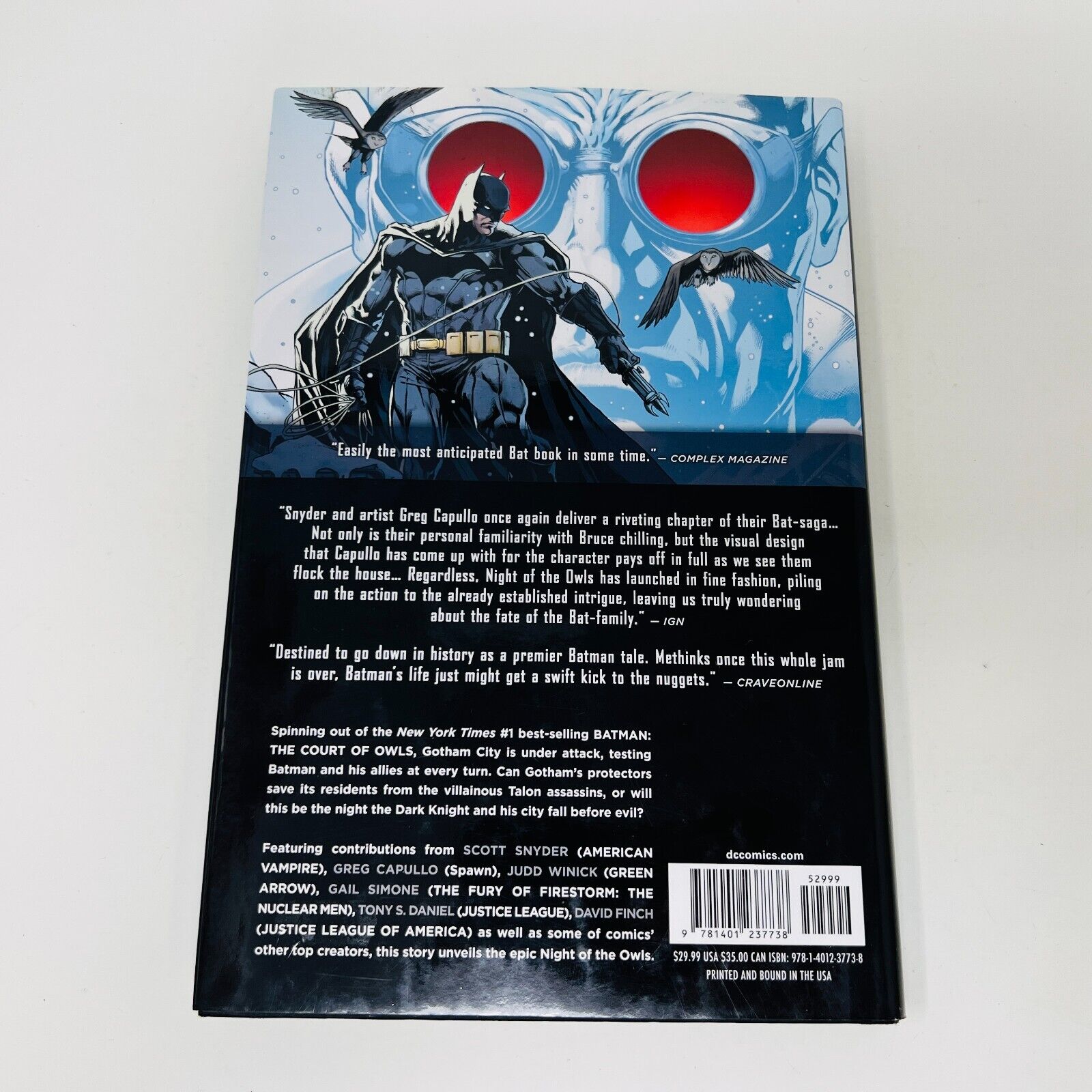 2013 Batman Night of the Owls DC Comics Hardcover DJ Scott Snyder/Greg Capullo