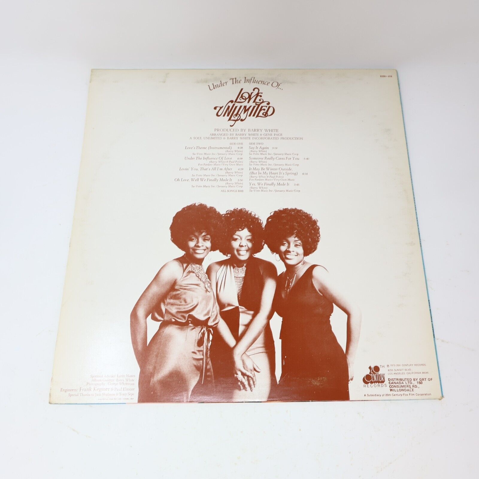 Under The Influence of Love Unlimited LP Record Vinyl 9209-414 Canada 1973 Disco