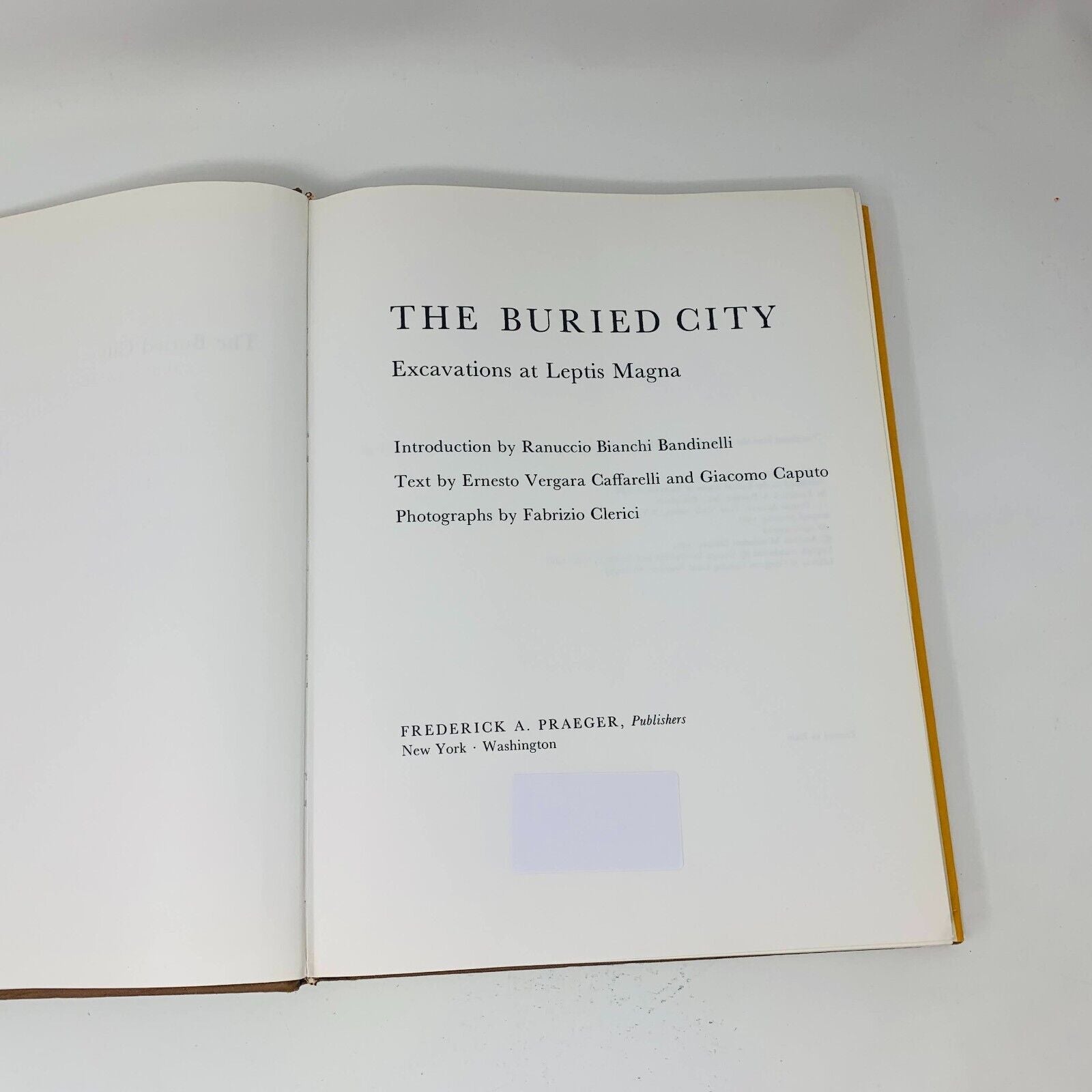 1967 The Buried City Excavations at Leptis Magna Praeger Hardcover Archaeology