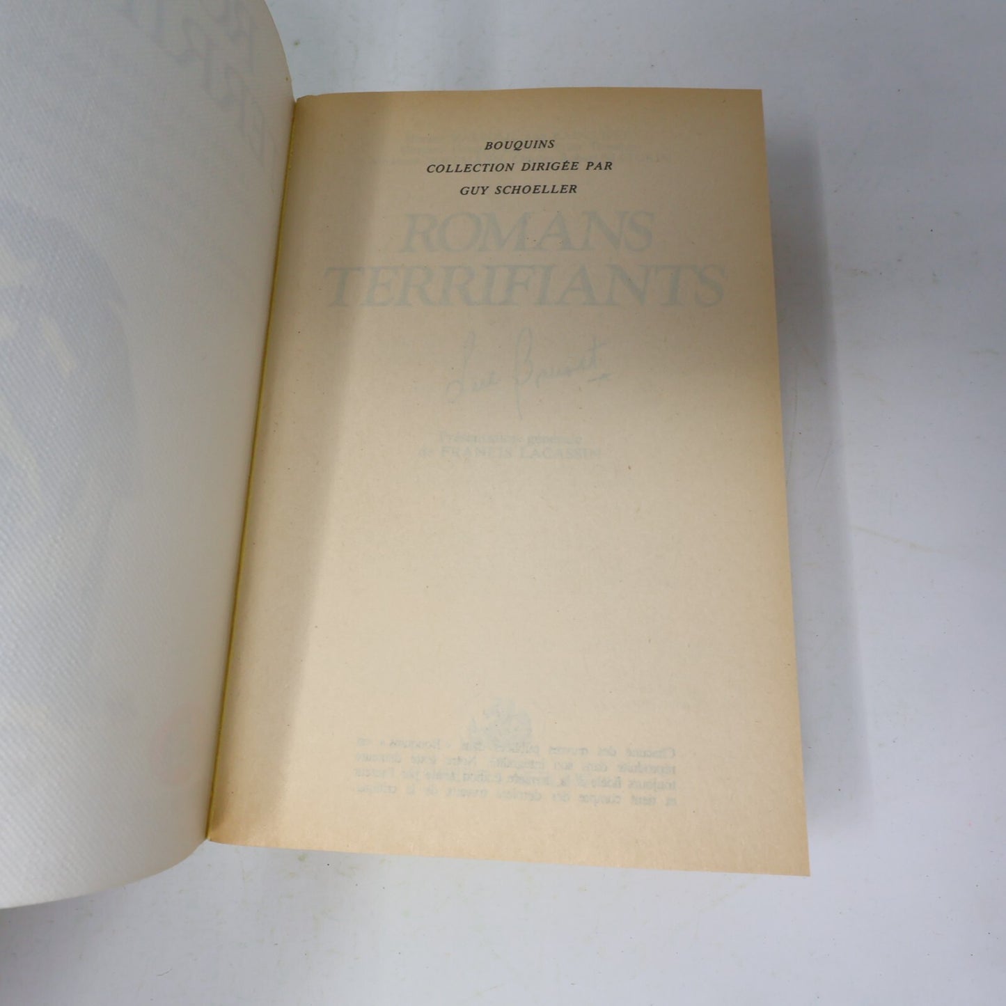 Romans Terrifiants Bouquins Le Château d'Otrante Le Moine 1984 Robert Laffont PB