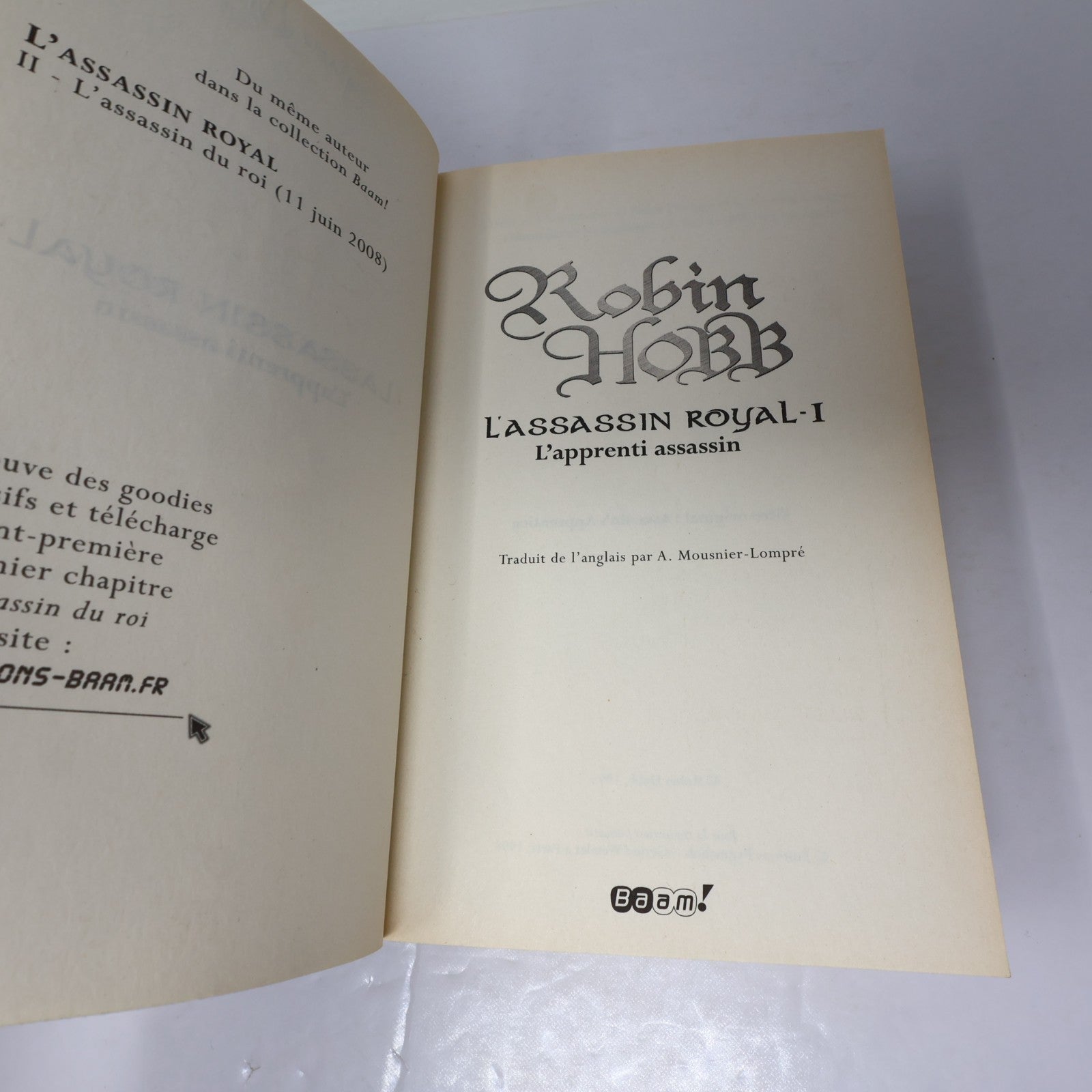 L'Assassin Royal #1-5 Lot 5 Livres Robin Hobb Baam! L'Apprenti Assassin Fantasy
