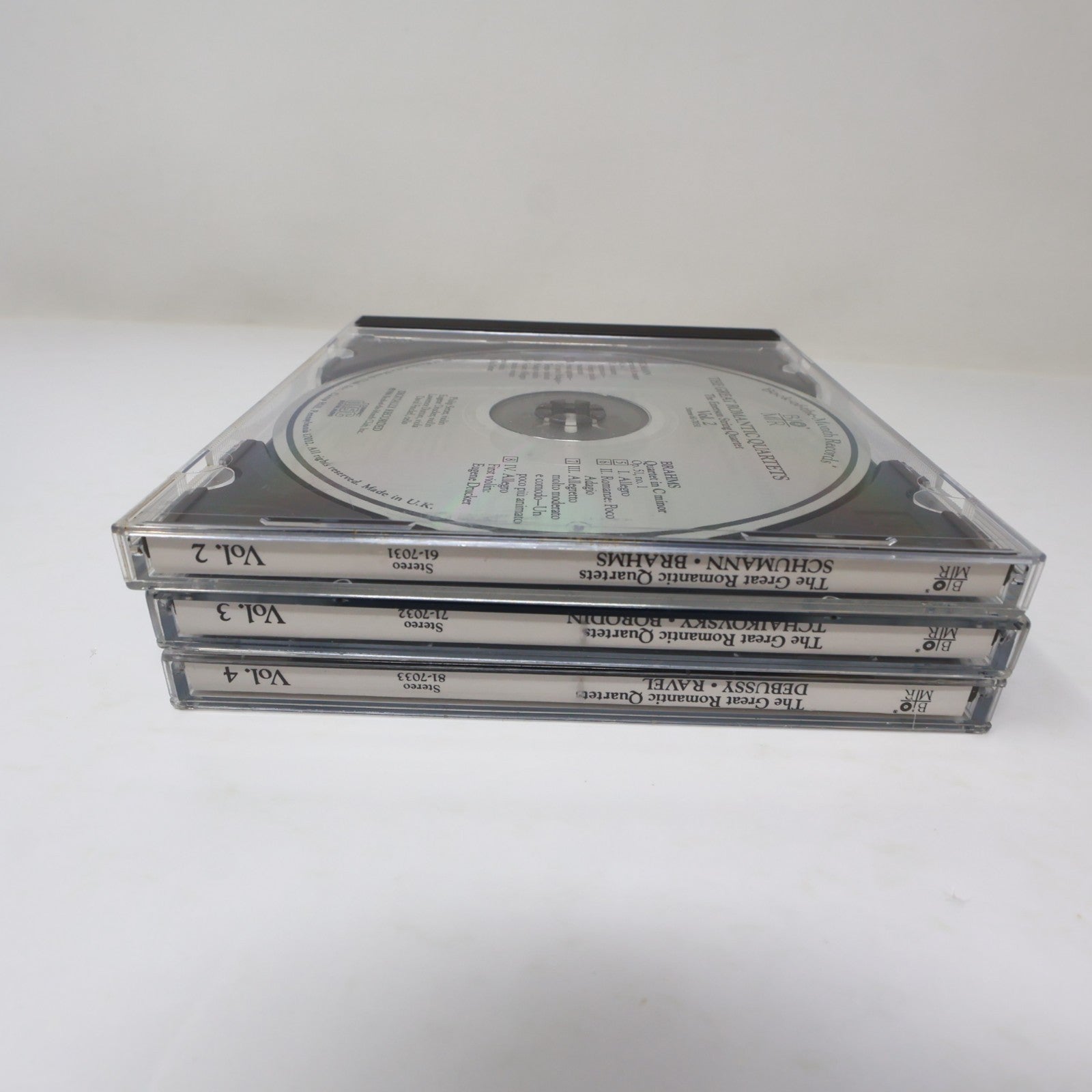 The Great Romantic Quartets #2-3-4 Book of The Month BMR 3 CD Lot Shumann/Brahms