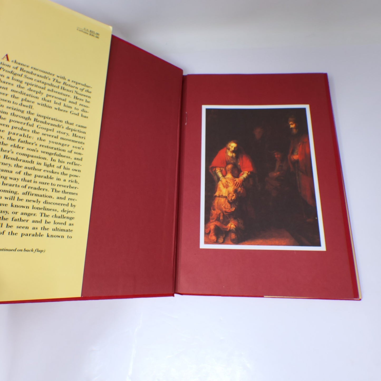 The Return of the Prodigal Son Henri Nouwen Doubleday 1992 HC DJ Religion Book