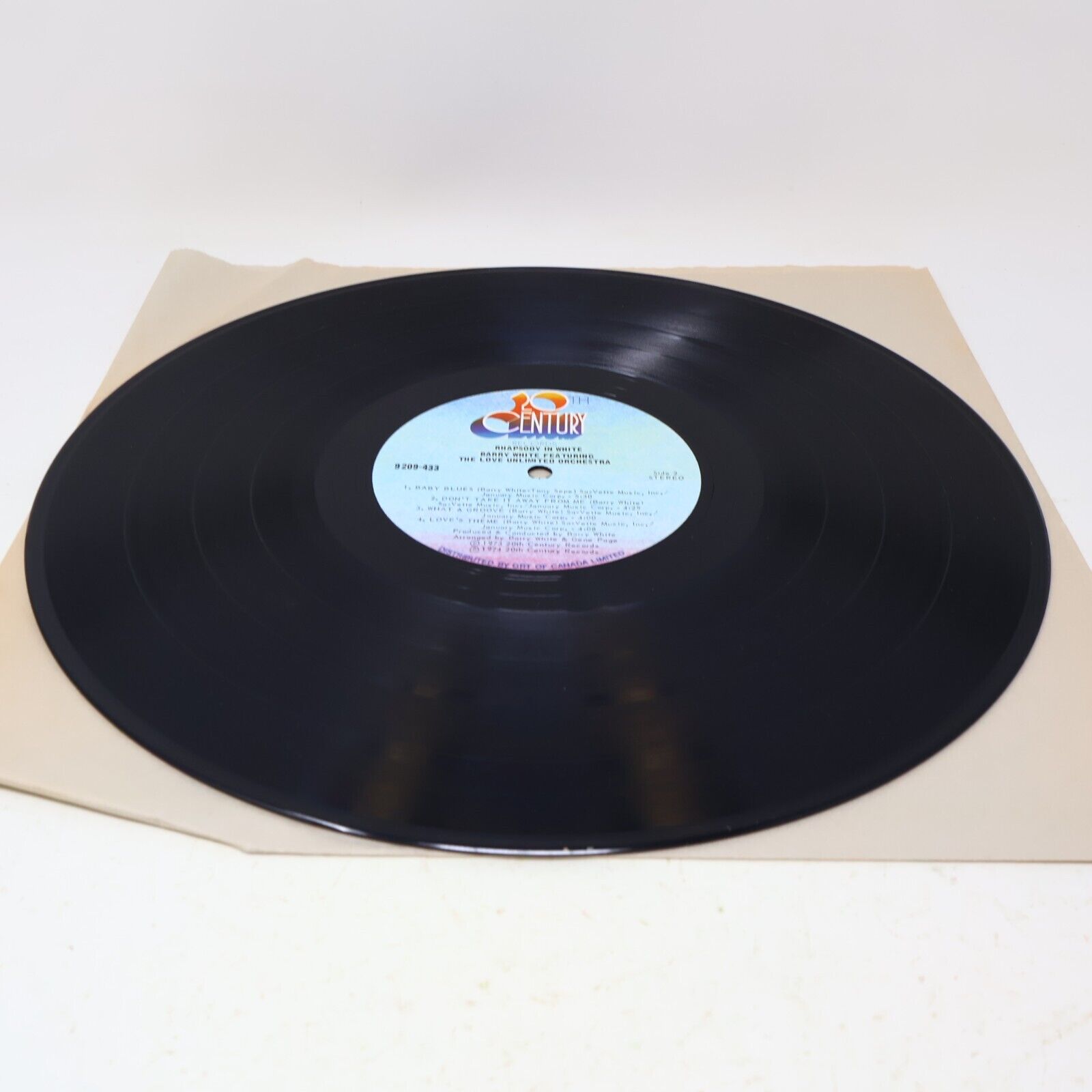 The Love Unlimited Orchestra Rhapsody in White Record 9209-433 Canada 1974 Barry