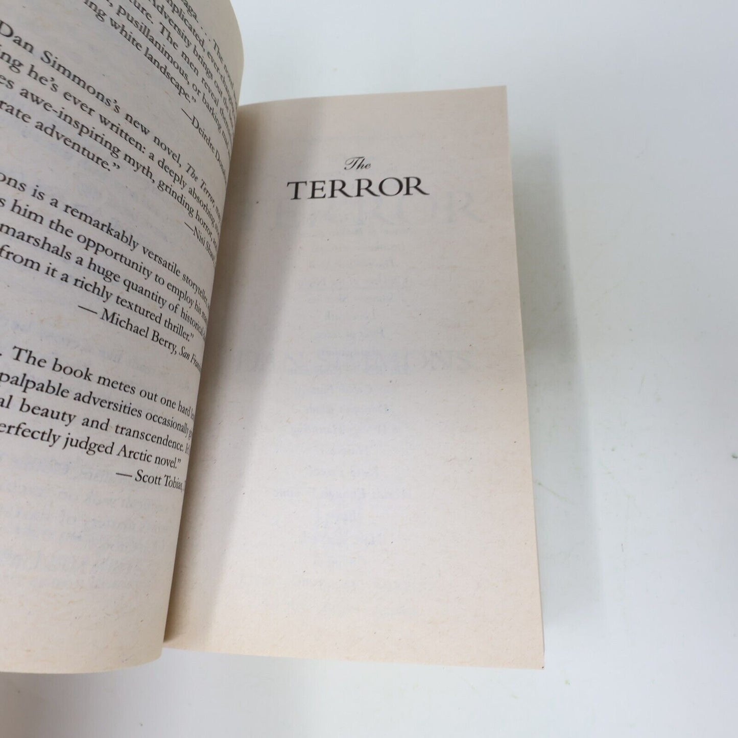 2009 The Terror Dan Simmons Horror Thriller Historical Fiction 1st Print Book PB