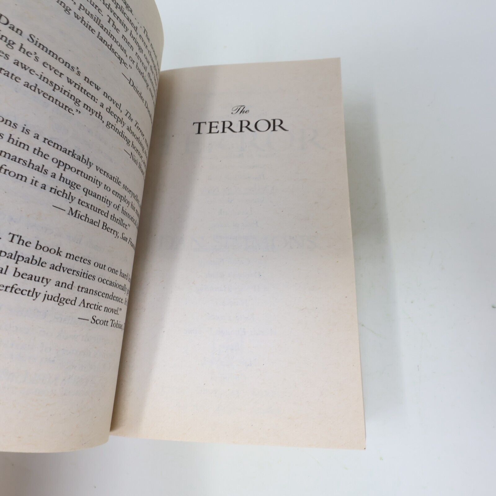 2009 The Terror Dan Simmons Horror Thriller Historical Fiction 1st Print Book PB