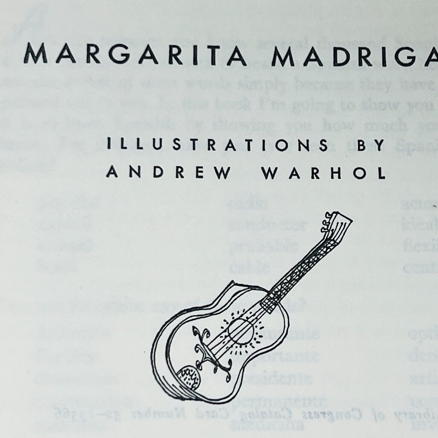 1953 Margarita Madrigal's Magic Key to Spanish Illustrations by Andy Wahrol HC