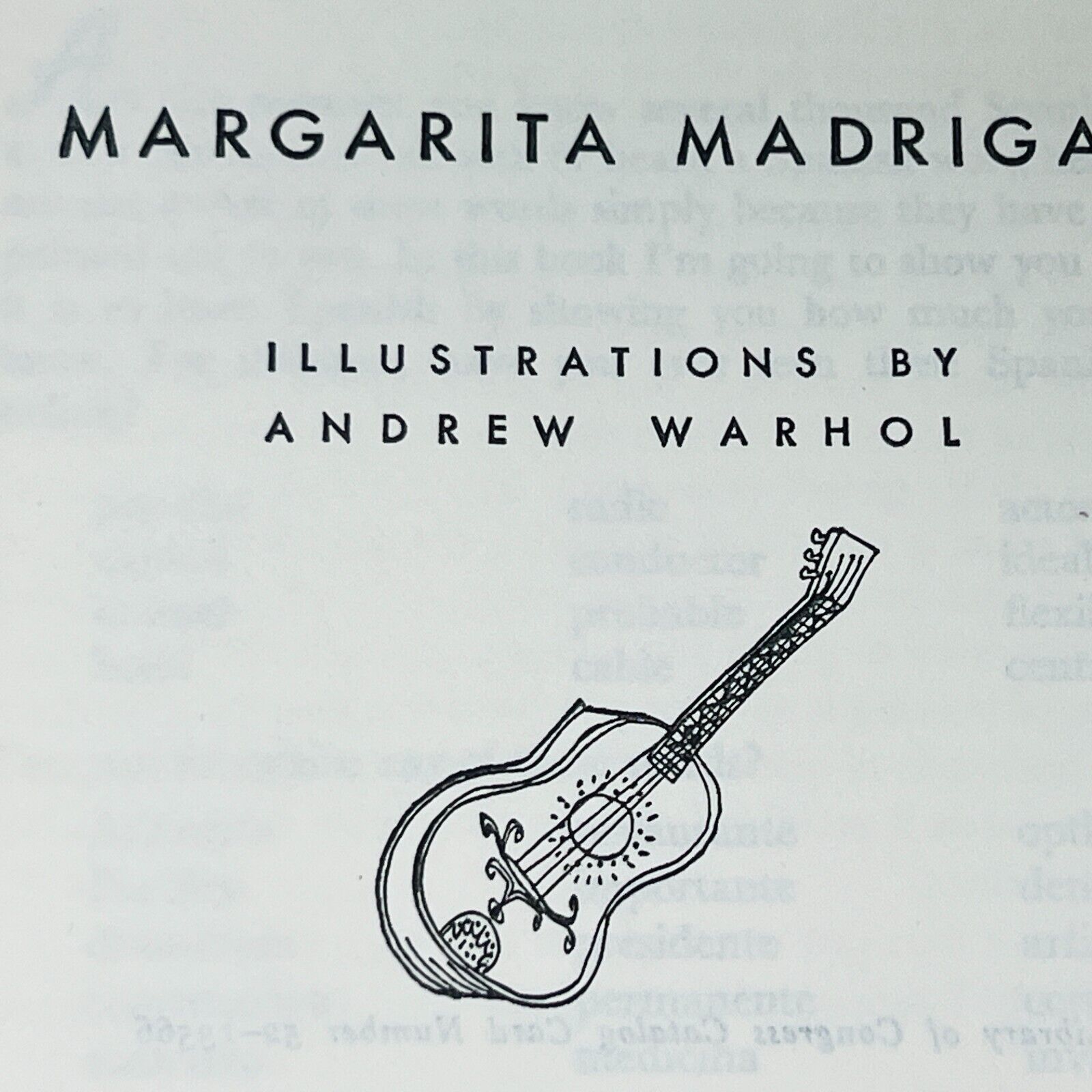 1953 Margarita Madrigal's Magic Key to Spanish Illustrations by Andy Wahrol HC