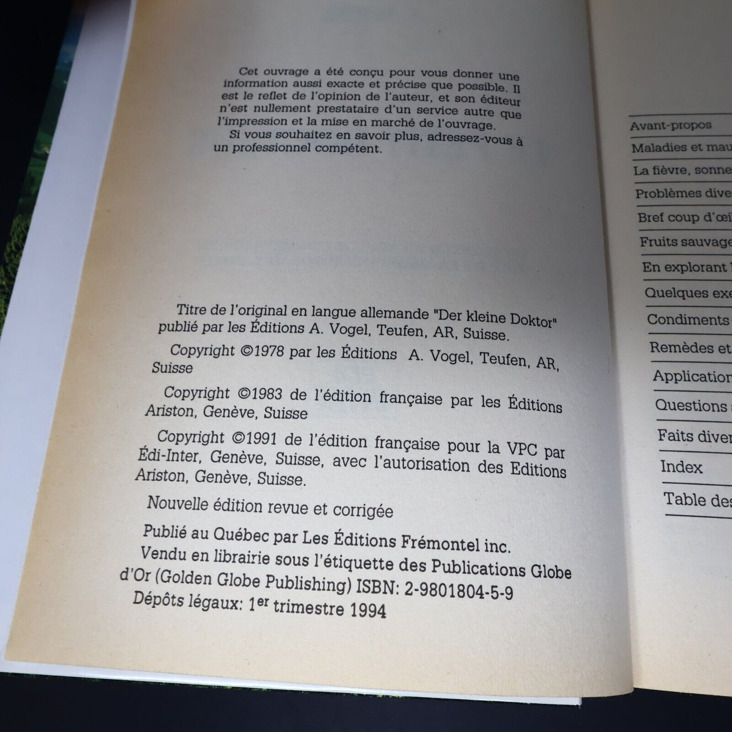 1996 Le Petit Docteur Santé Médecine Populaire Suisse de Alfred Vogel Français