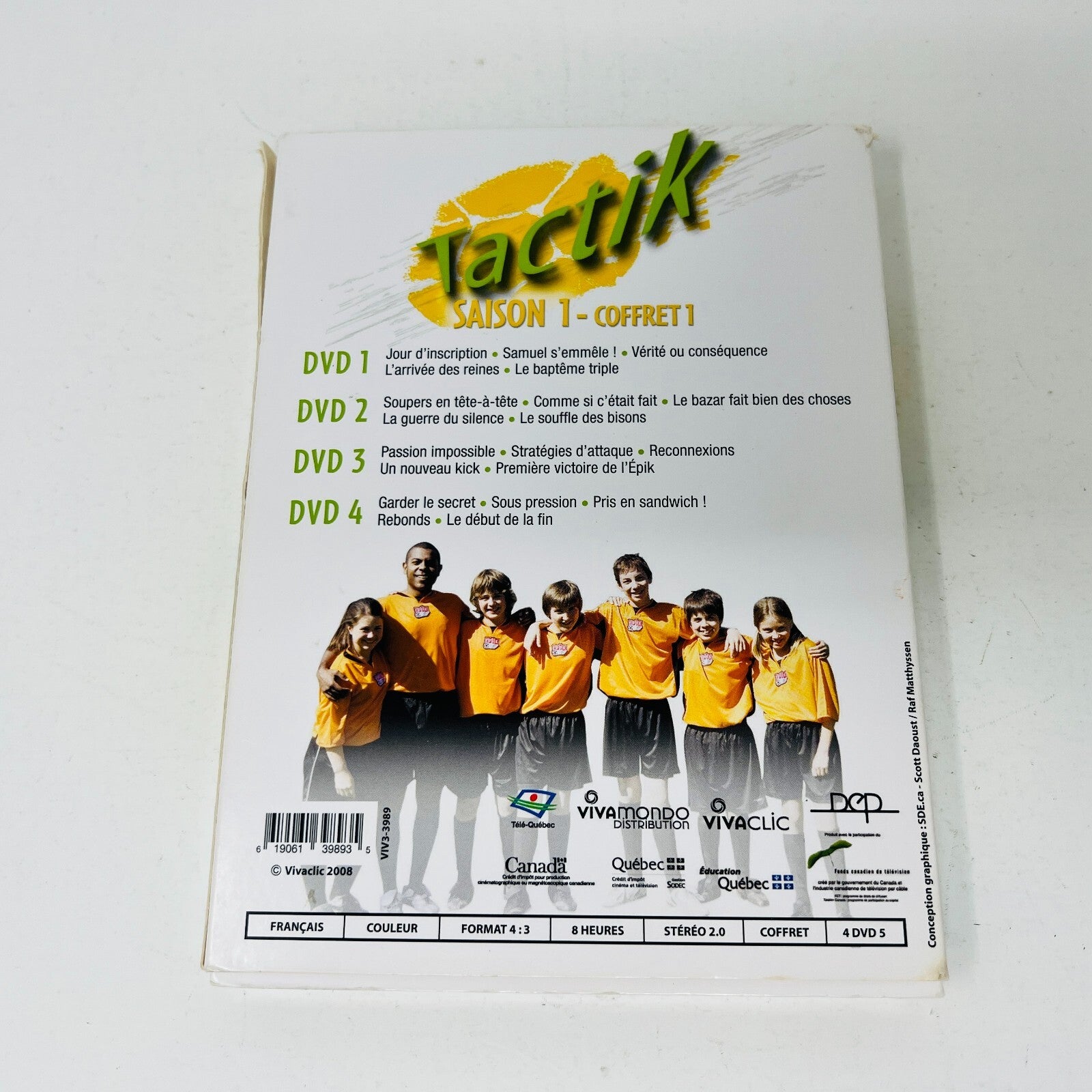 2008 Tactik Saison 1 Coffret 1 DVD Testé en Français Télé-Québec Pier-Luc Funk