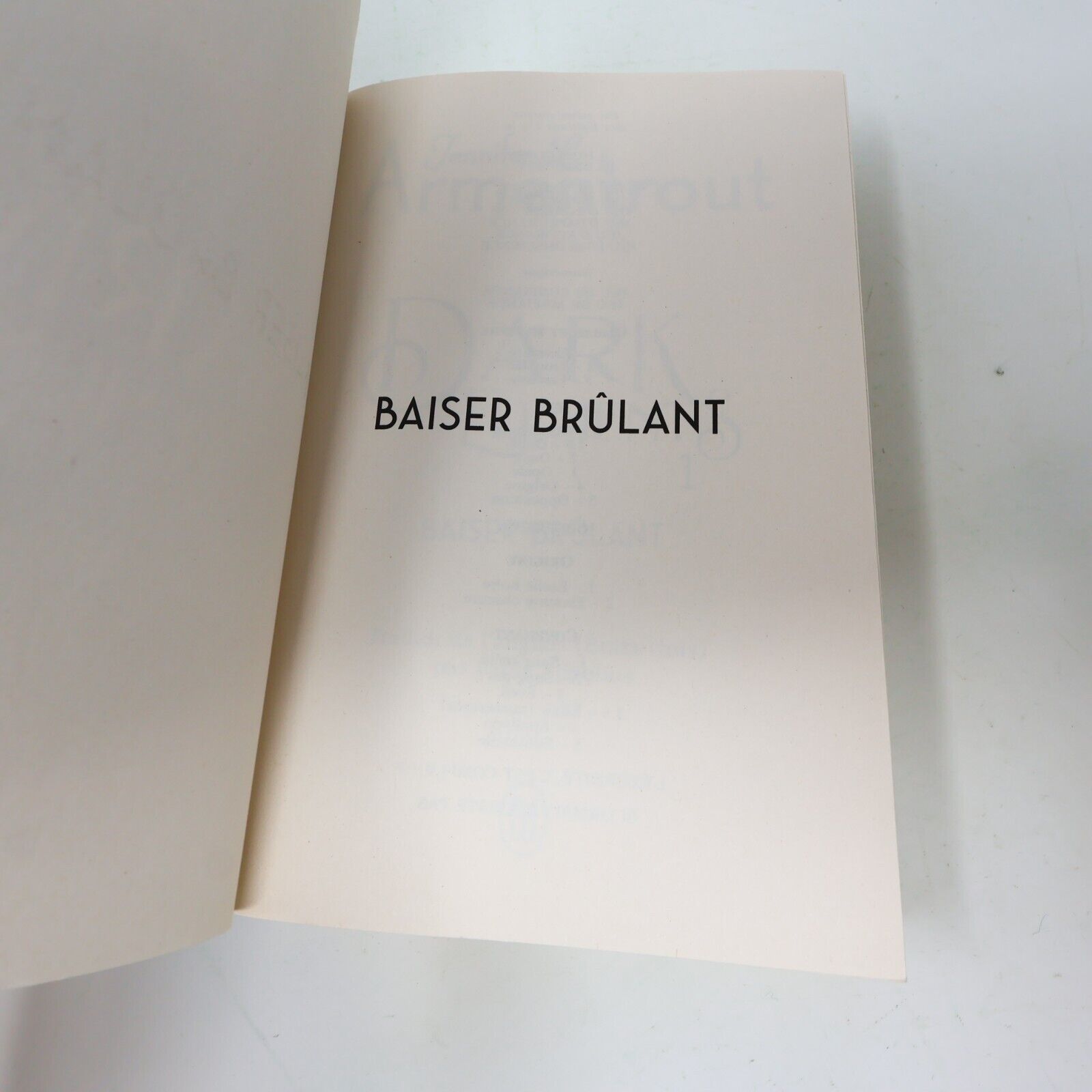 Dark Elements #1 Baiser Brûlant Jennifer Armentrout 2020 J'ai Lu Français Livre
