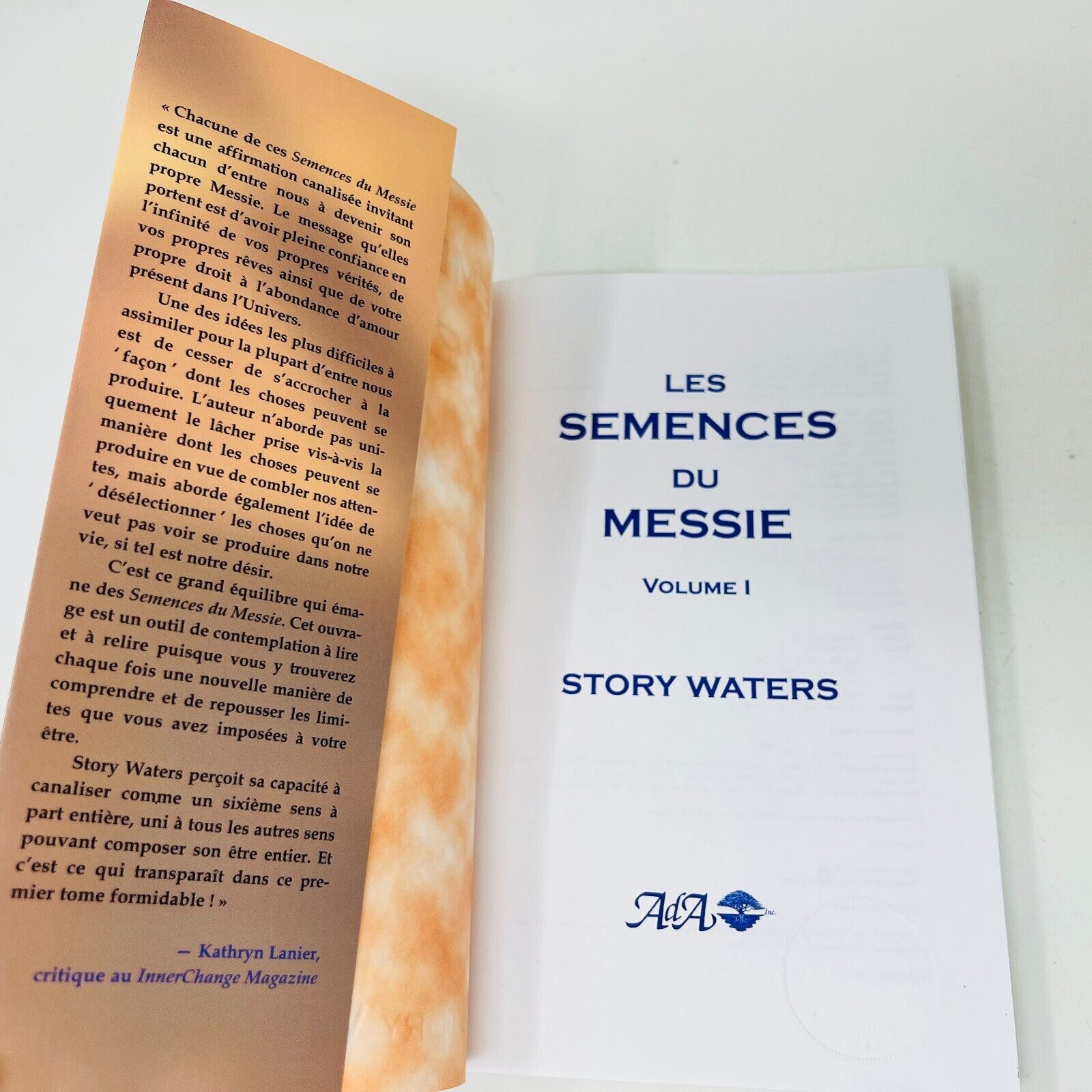2005 Les Semences du Messie Volume 1 de Story Waters ADA Français Spiritualité
