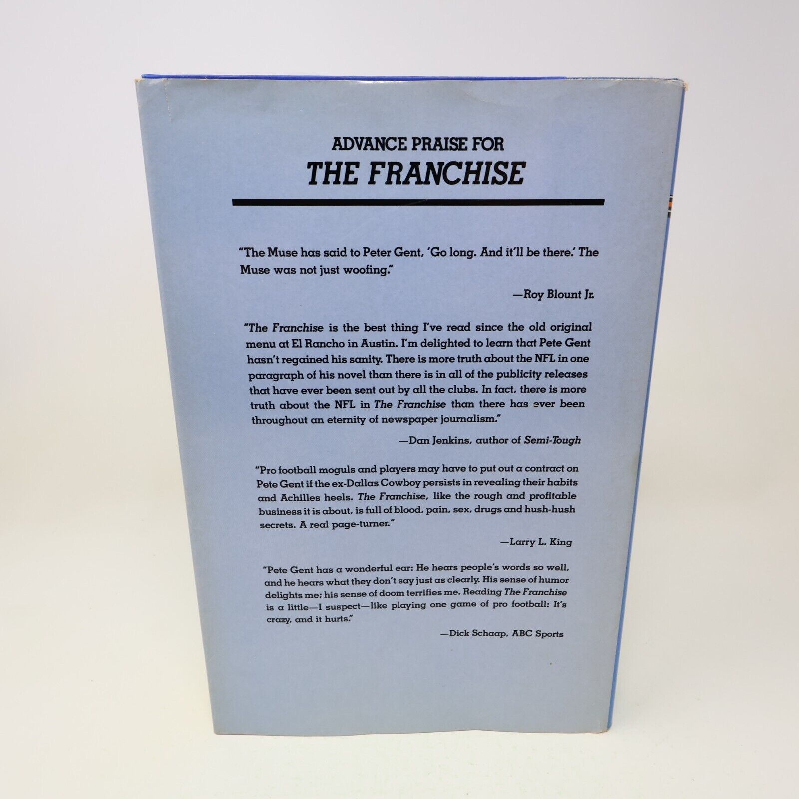 1983 The Franchise Peter Gent Football Sport Novel Villard Books Hardcover 80s
