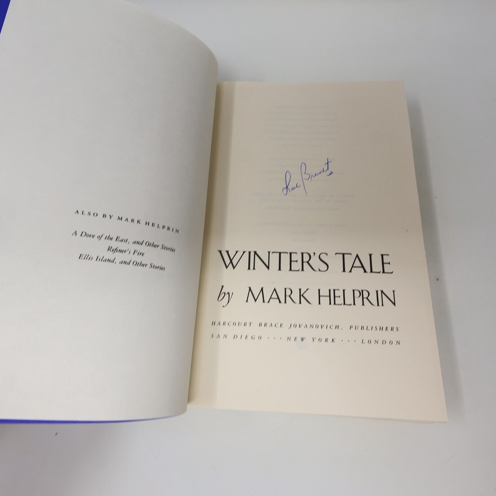 1983 Winter's Tale Mark Helprin Historical Fantasy HBJ Hardcover Book 80s HC DJ