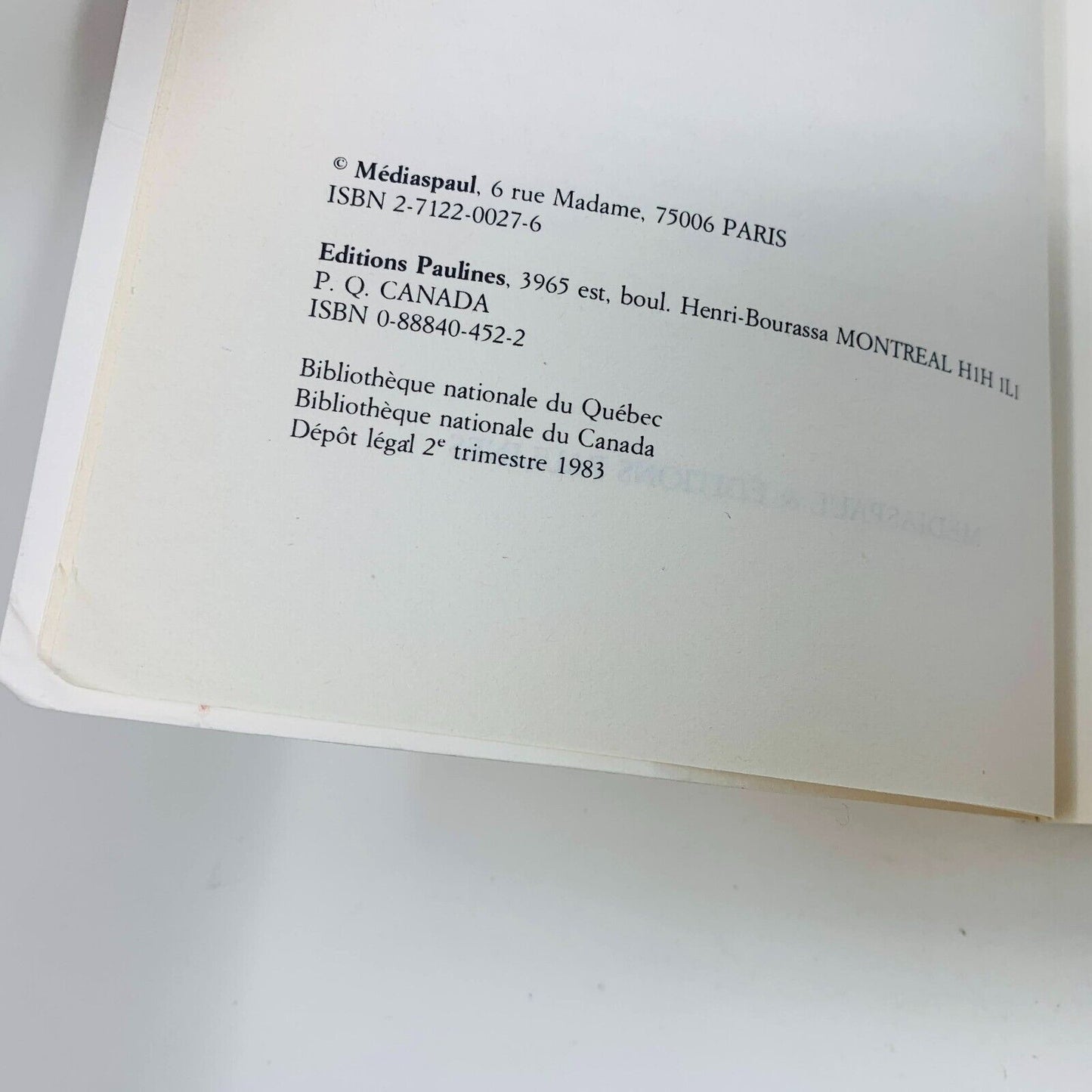 1983 Quand Le Seigneur Parle Au Coeur Carnets Inédits de Gaston Courtois PB