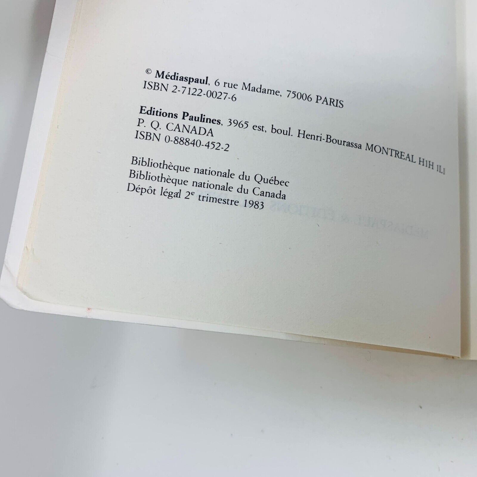1983 Quand Le Seigneur Parle Au Coeur Carnets Inédits de Gaston Courtois PB