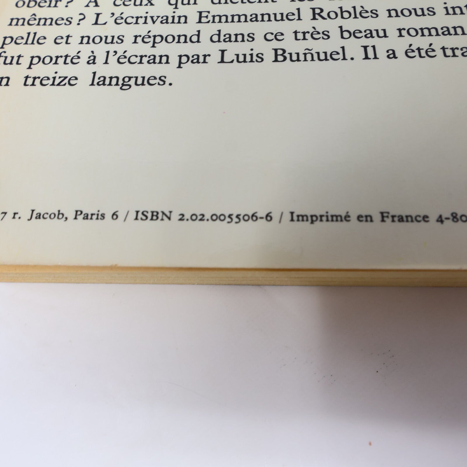 Emmanuel Roblès Lot 2 Livres Points Cela s'Appelle l'Aurore/Saison Violente PB