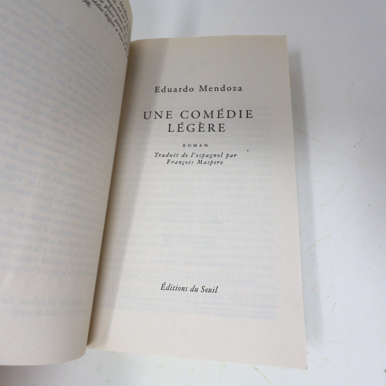 Eduardo Mendoza Lot 2 Livres Le Mystère de la Crypte Ensorcelée/Comédie Légère