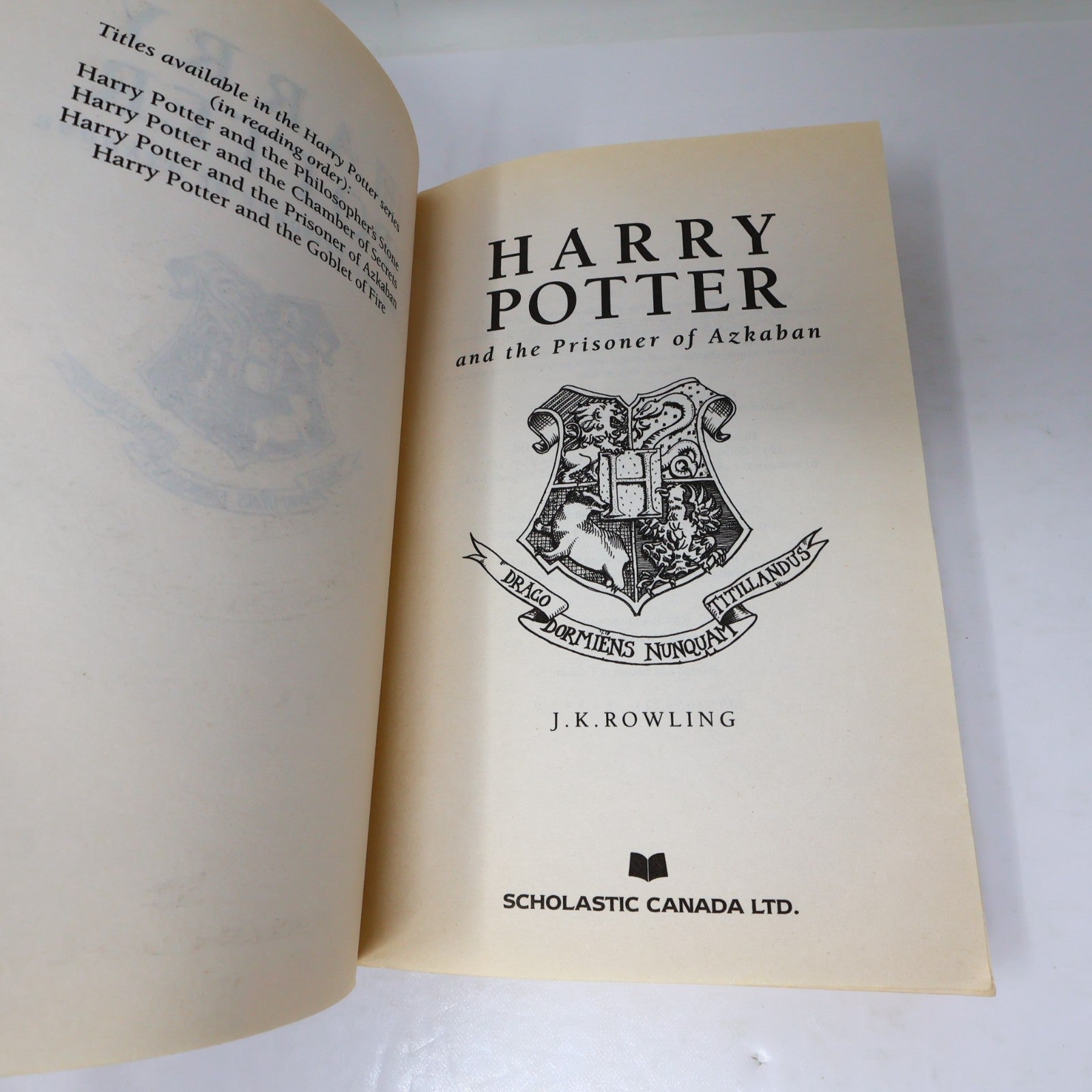 Harry Potter and the Prisoner of Azkaban Scholastic School Market Edition Canada