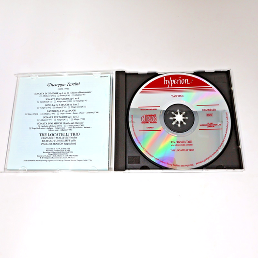 Tartini The Devil's Trill & Other Violin Sonatas CD Wallfisch/Tunnicliffe 1991