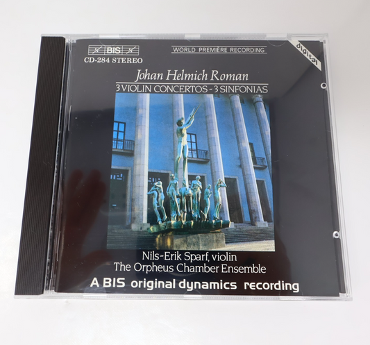 Johan Helmich Roman 3 Violin Concertos/3 Sinfonias CD Bis Nils-Erik Sparf