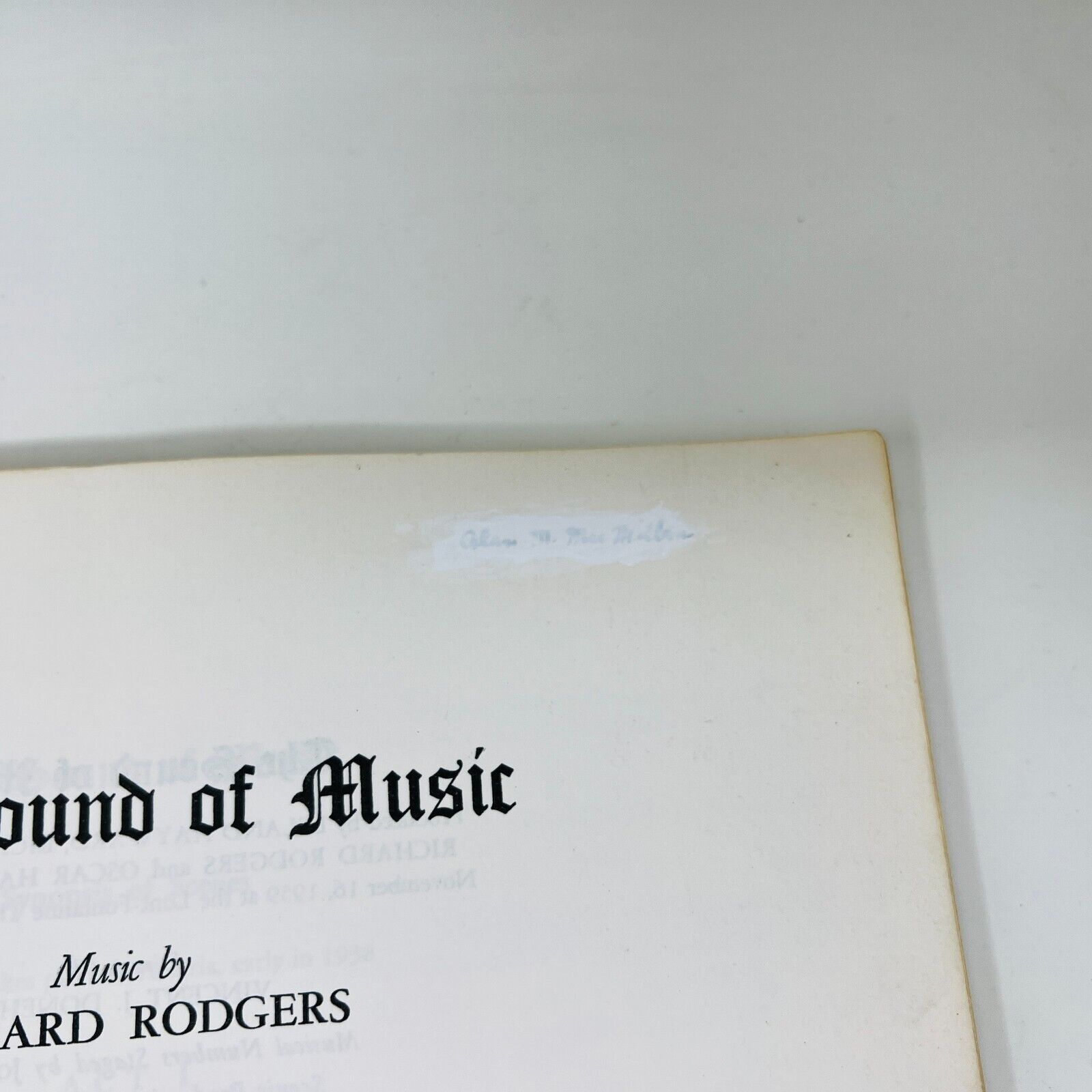 1960 The Sound of Music Vocal Score Richard Rodgers/Oscar Hammerstein 2nd PB