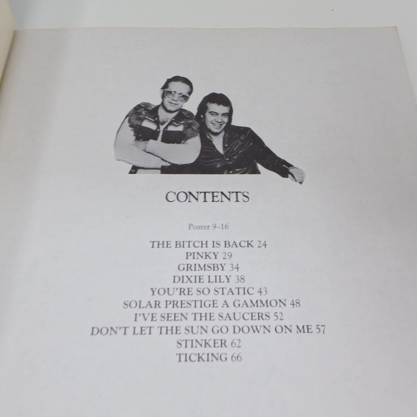 1974 Caribou Songbook Elton John/Bernie Taupin Paperback PB Big Pig Music 70s