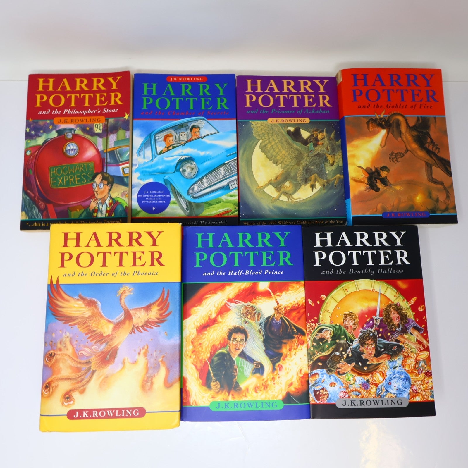 Harry Potter #1-7 Complete Set 7 Books Lot Raincoast/Bloomsbury Rowling PB & HC