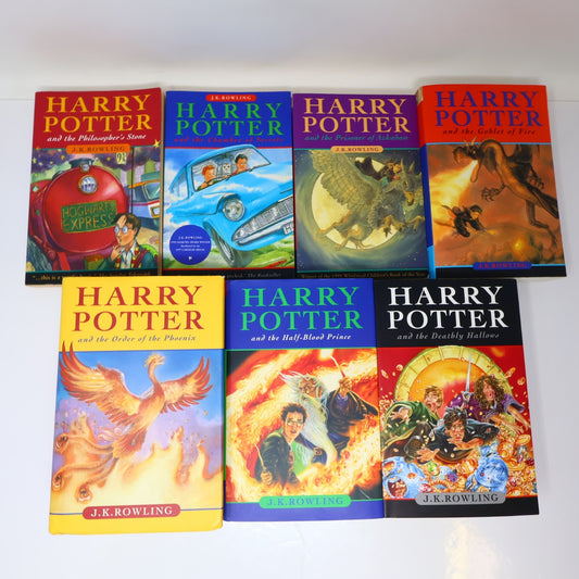 Harry Potter #1-7 Complete Set 7 Books Lot Raincoast/Bloomsbury Rowling PB & HC