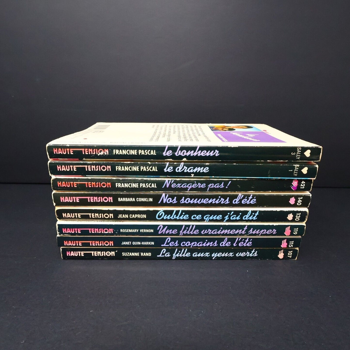 Lot 8 Livres Haute Tension Sweet Dreams Sun Valley Hachette Français Vintage 80s