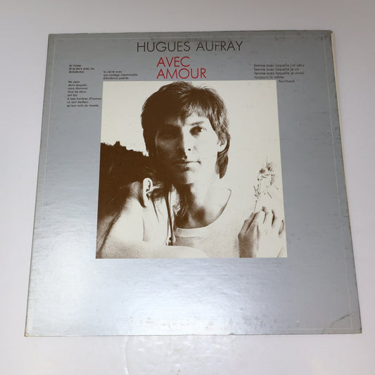 Hugues Aufray Avec Amour LP Record 1970 La Compagnie French Folk 33RPM LP 1006