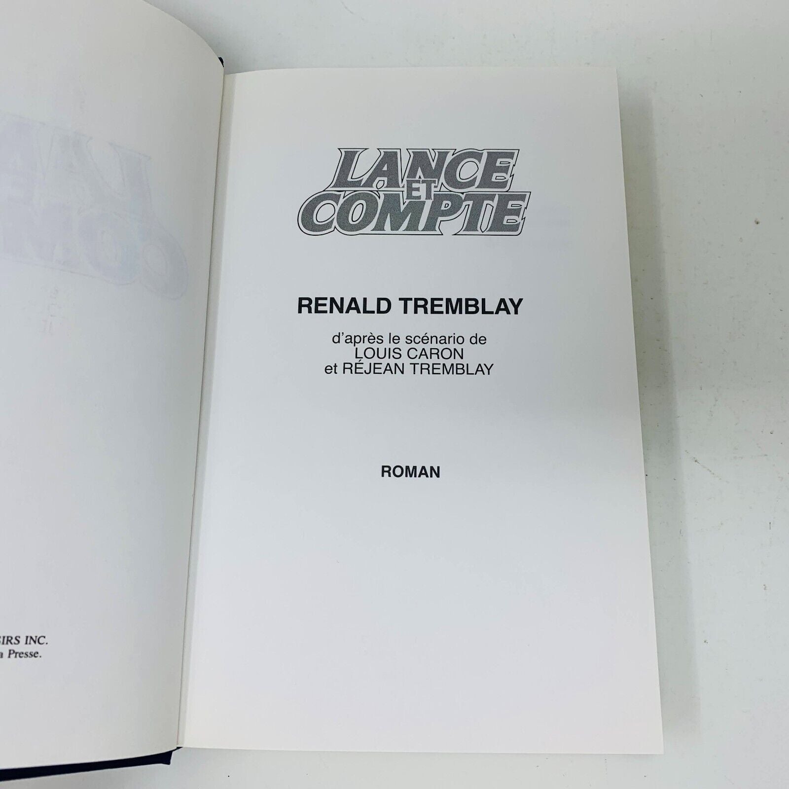 Lance et Compte 1-2 Renald/Réjean Tremblay Lot de 2 Livres Hockey Pierre Lambert