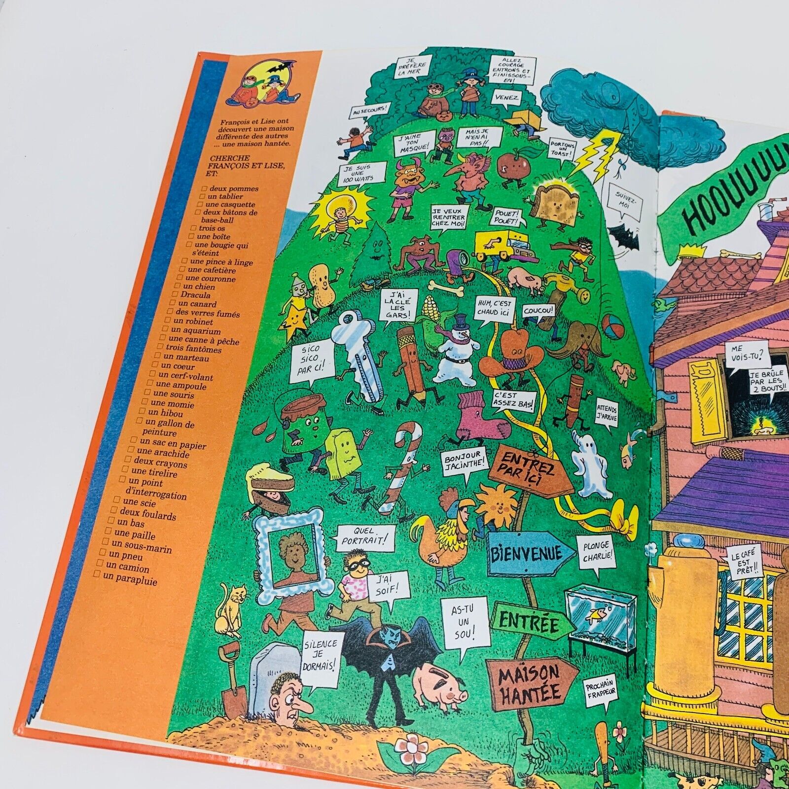 1991 Cherche François et Lise dans la Maison Hantée Tallarico Livre Halloween