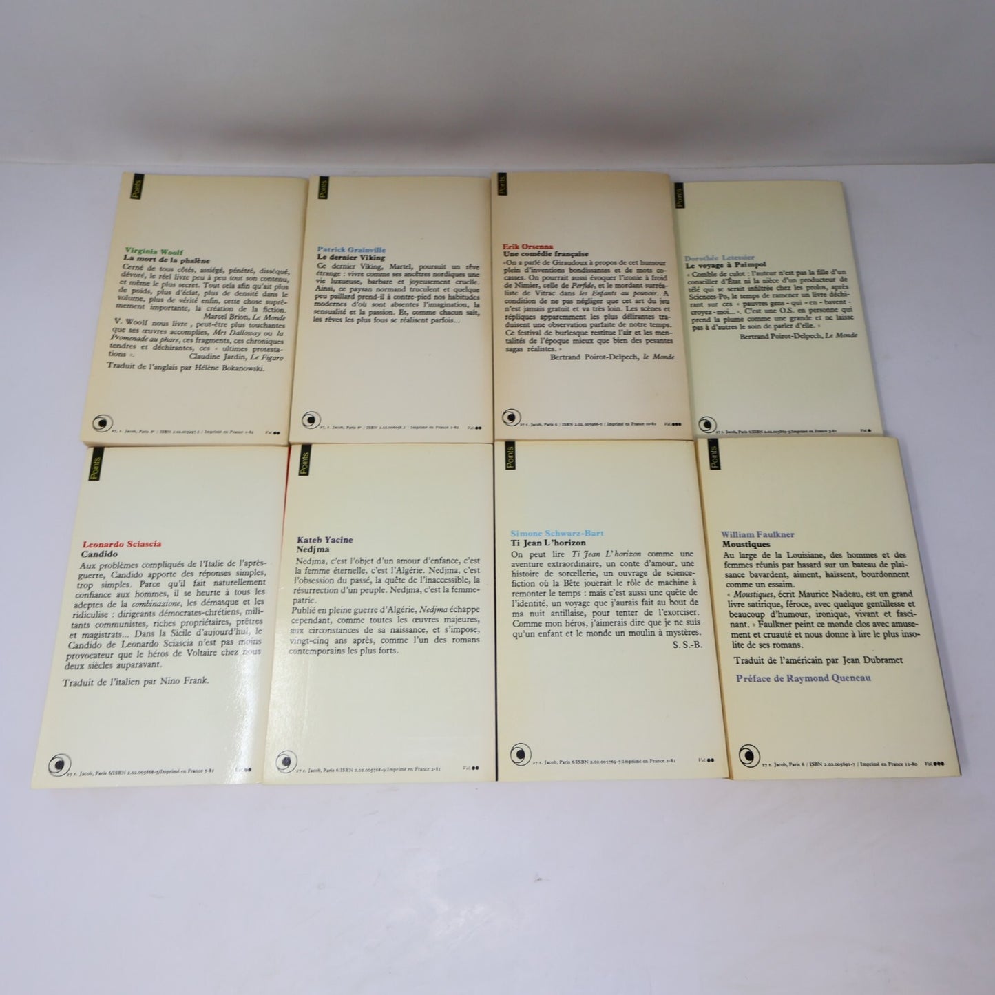 Points Lot 33 Livres Seuil Gadda/Jelloun/Tsírkas/Kadare/Sábato/Bernard/Nothomb