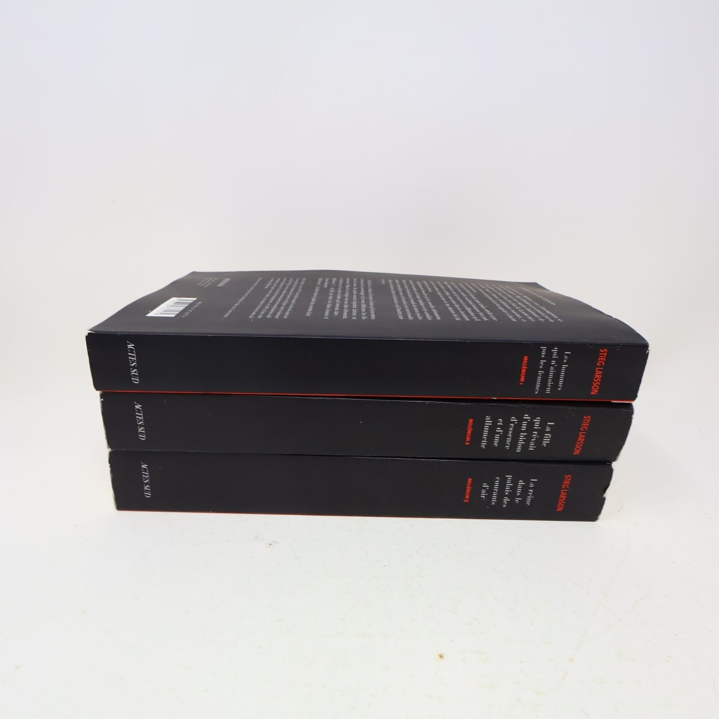 Millénium #1-3 Lot 3 Livres Stieg Larsson Français French Actes Sud 2000s PB