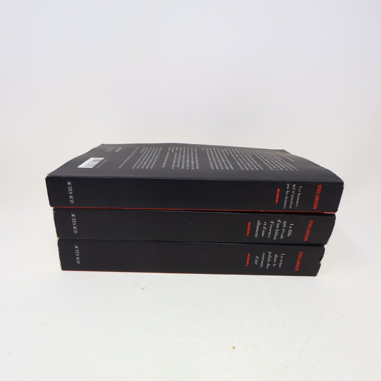 Millénium #1-3 Lot 3 Livres Stieg Larsson Français French Actes Sud 2000s PB
