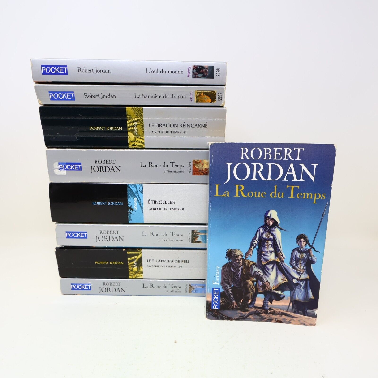Lot 9 Livres La Roue du Temps Robert Jordan Pocket/France Loisirs Book Français