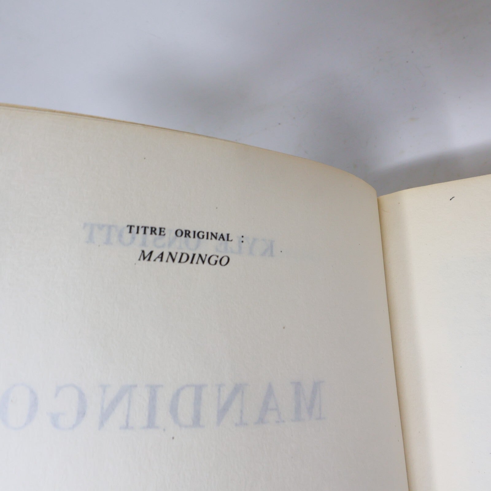1975 Mandigo Kyle Onstott Robert Laffont Littérature Américaine Roman États-Unis