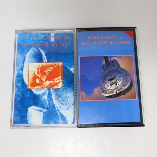 Dire Straits 2 Cassettes Lot On Every Street/Brothers in Arms Money for Nothing
