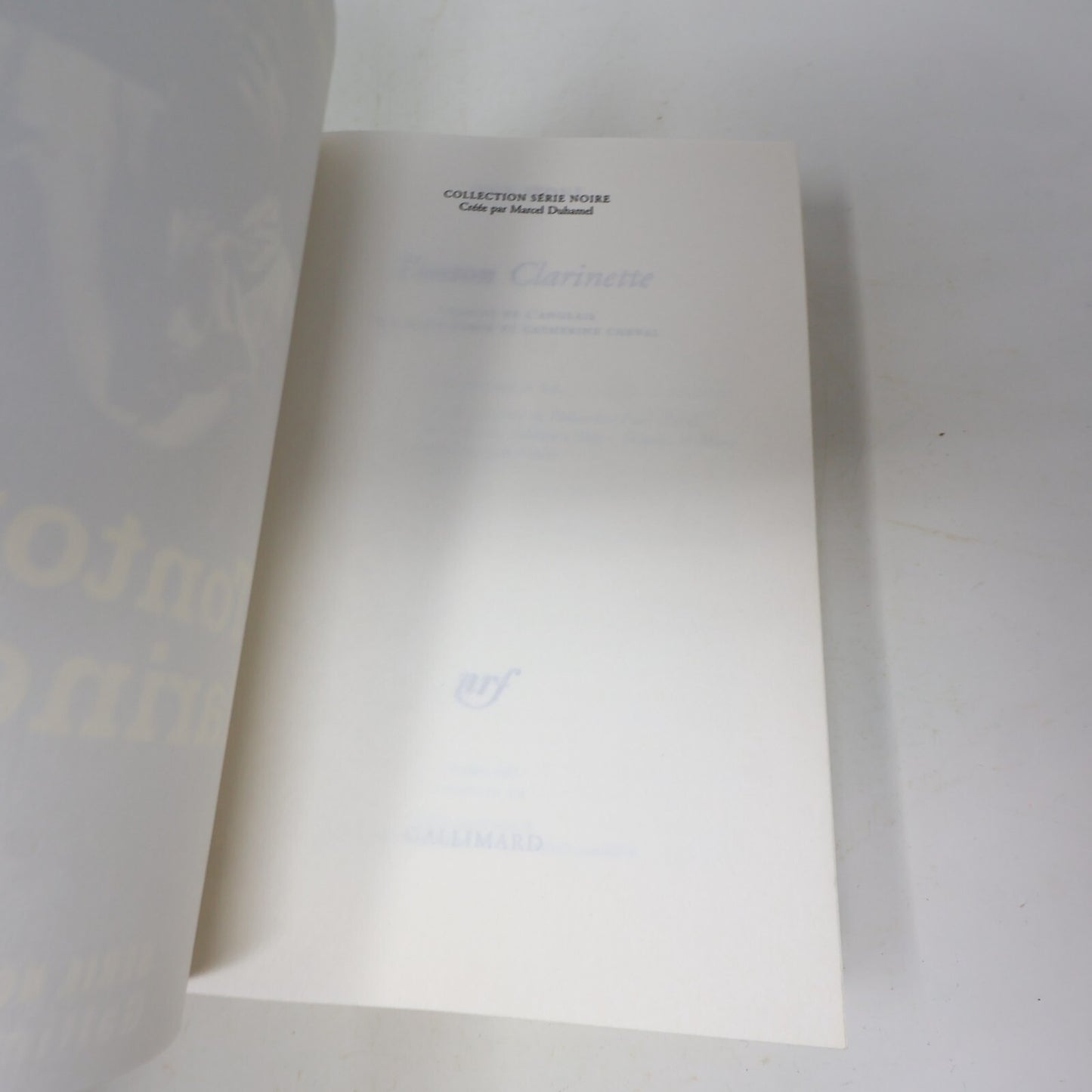 2008 Tonton Clarinette Nick Stone Gallimard Crime et Mystère Policier Thriller