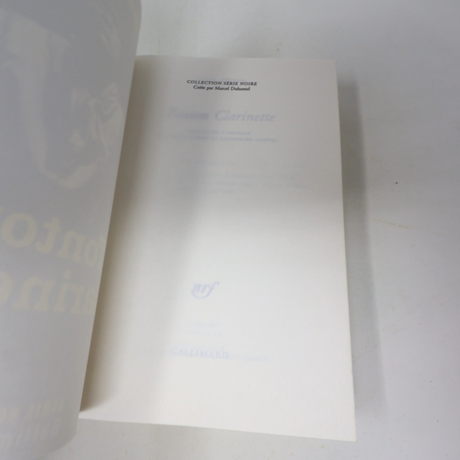 2008 Tonton Clarinette Nick Stone Gallimard Crime et Mystère Policier Thriller