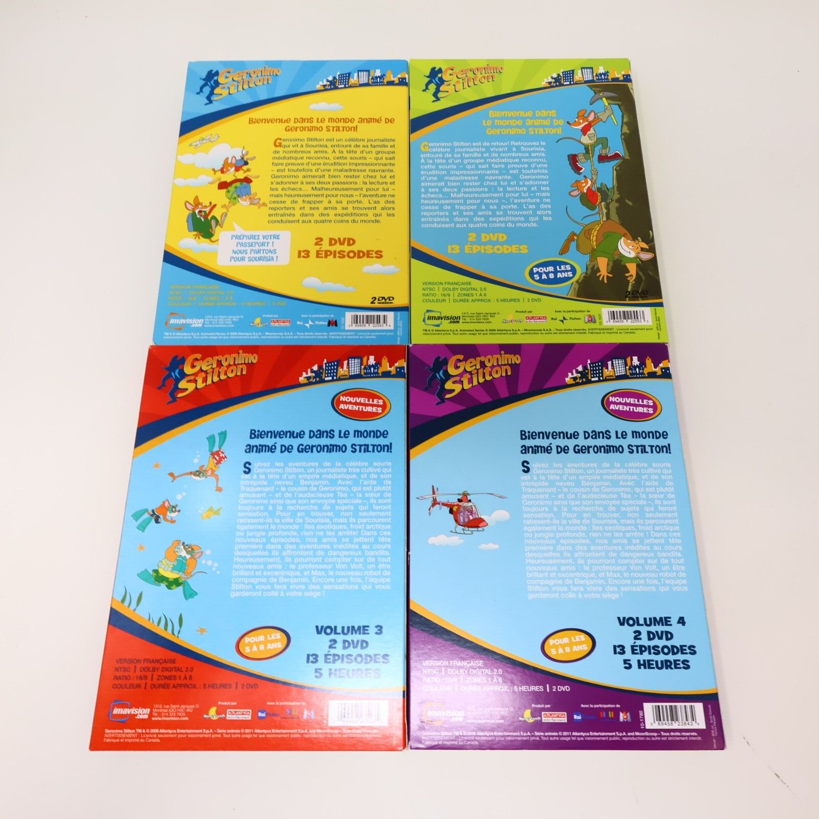 Coffret Geronimo Stilton Saisons 1 & 2 DVD Édition Limitée Testé NTSC Français