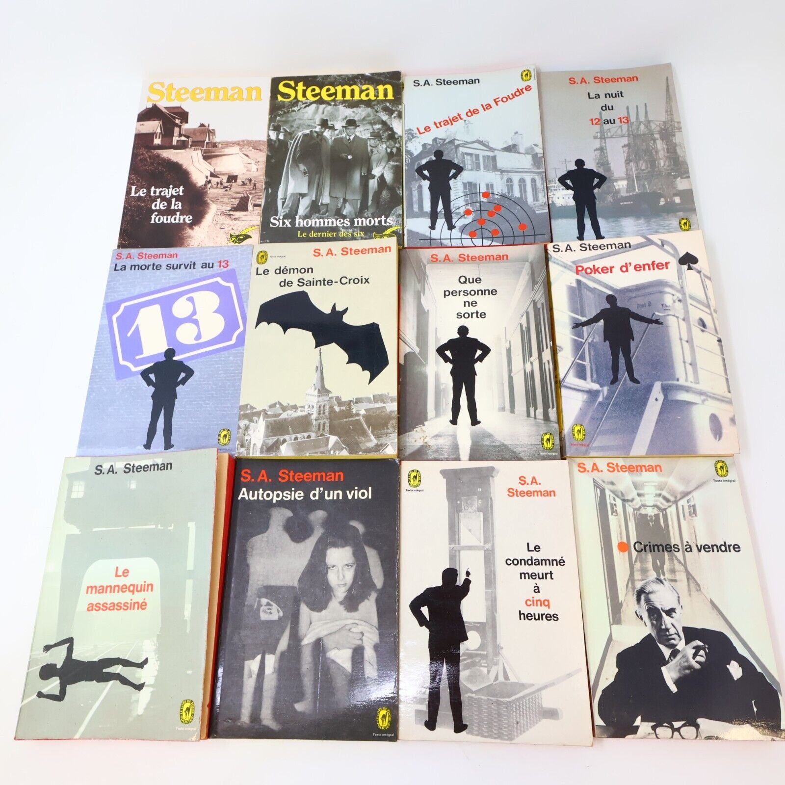 Lot 18 Livres S. A. Steeman Français French Paperback 70s Roman Policier PB